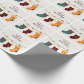 Weihnachtssocken Geschenkpapier (Ecke)