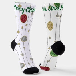 Weihnachtssocken Glittergirlande Socken