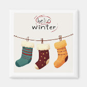 Weihnachtssocken Magnet (Vorne)