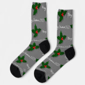 Weihnachtssocken mit Text HAMbyWG Socken (Linkes Detail)