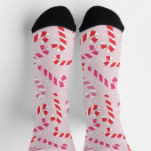 Weihnachtssocken mit Zuckerstangen-Muster Socken (Oben)