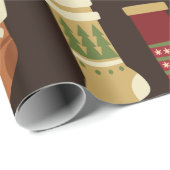 Weihnachtssocken Muster Geschenkpapier (Rolleneckpunkt)