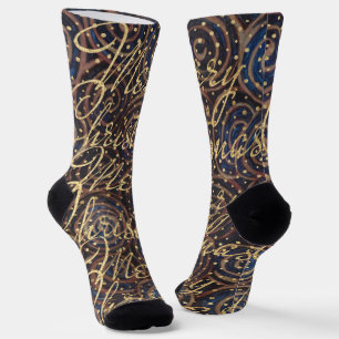 Weihnachtssocken Navy Swirls Socken