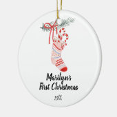 Weihnachtssocken Ornament für Baby Girl (Links)