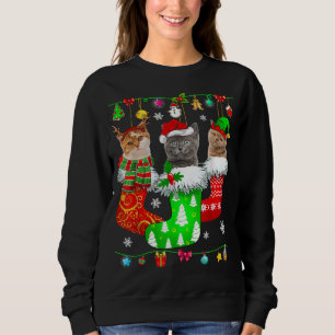 Weihnachtssocken Pajama Cat Kitten Lover Cat Mama Sweatshirt