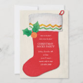 Weihnachtssocken-Party Einladung (Vorderseite)