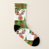 Weihnachtssocken, Rentier Socken (Links - Innen)