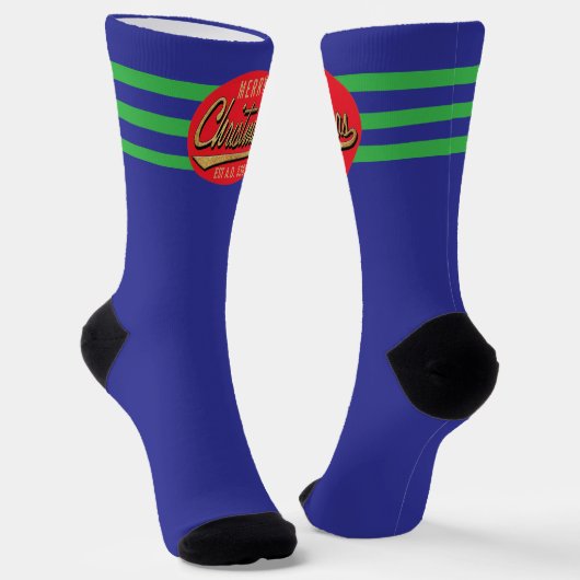 Weihnachtssocken Retro Socken (Gewinkelt)