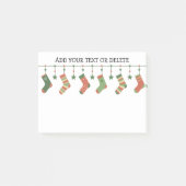 Weihnachtssocken Saisonalen Strumpf Garland Text Post-it Klebezettel (Vorderseite)