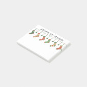Weihnachtssocken Saisonalen Strumpf Garland Text Post-it Klebezettel (angewinkelt)