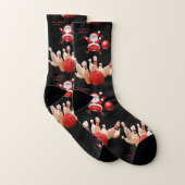 Weihnachtssocken, Santa Bowling Socken (Paar)