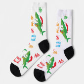 Weihnachtssocken Santa Shark Socken (Linkes Detail)
