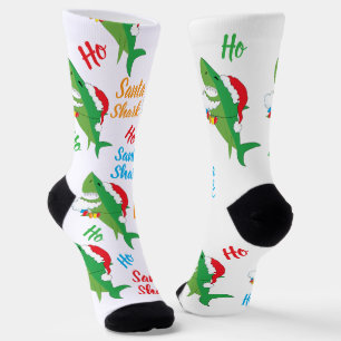 Weihnachtssocken Santa Shark Socken