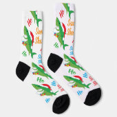 Weihnachtssocken Santa Shark Socken (Rechts)