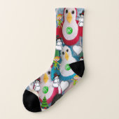 Weihnachtssocken, Snowman Penguin Socken (Links - Außen)
