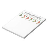 Weihnachtssocken Strümpfe Garlandtexte Notizblock (Rotiert)