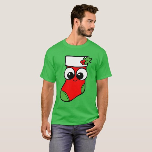 Weihnachtssocken T-Shirt (Vorne ganz)