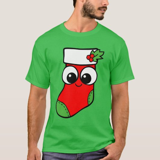 Weihnachtssocken T-Shirt (Vorderseite)