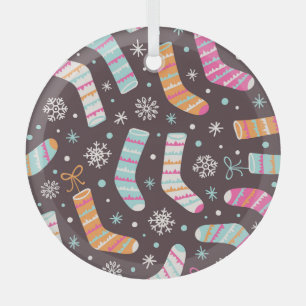 Weihnachtssocken und Schneeflocken: Vintages Muste Ornament Aus Glas