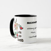 Weihnachtssocken und Tasse (Vorderseite Links)