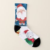 Weihnachtssocken, Weihnachtsbär Socken (Links - Innen)