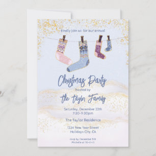 Weihnachtssocken Weihnachtsfeierliche Party Einlad Einladung