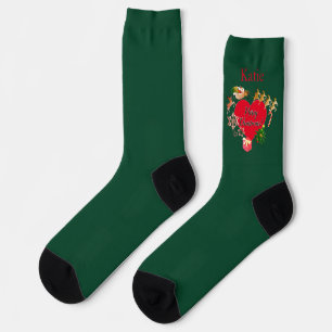 Weihnachtssocken "Weihnachtsmann-RentierherzenCrew Socken