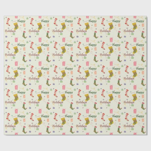Weihnachtssockparade Geschenkpapier (Flach)