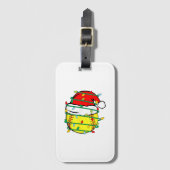 WeihnachtsSoftball Gepäckanhänger (Vorderseite Vertikal)