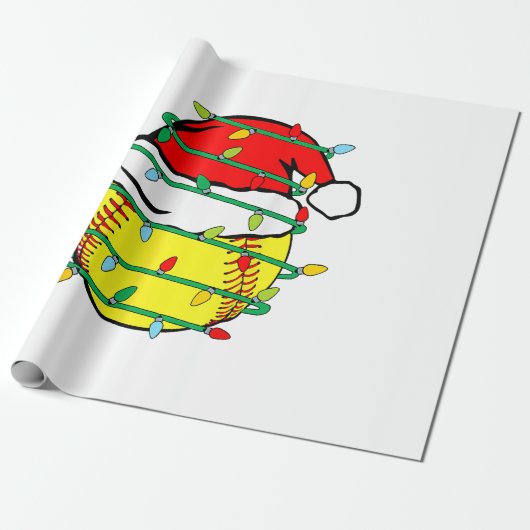 WeihnachtsSoftball Geschenkpapier (Ungerollt)