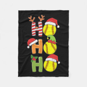 WeihnachtsSoftball Ho Ho Softball Xmas Sport Me Fleecedecke
