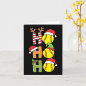 WeihnachtsSoftball Ho Ho Softball Xmas Sport Me Karte (Gelbe Blume)