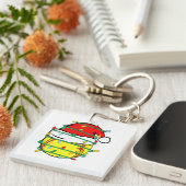 WeihnachtsSoftball Schlüsselanhänger (Vorderseite rechts)