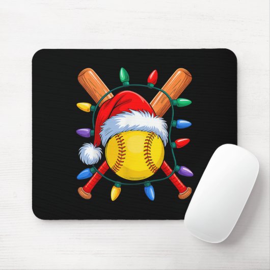 WeihnachtsSoftball Xmas Weihnachtsmann Mens Mäzen Mousepad (Mit Mouse)