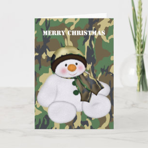 Weihnachtssoldat Snowman Weihnachtskarte Feiertagskarte