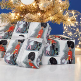 Weihnachtssoldat und Kinderpackung Geschenkpapier