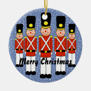 Weihnachtssoldat-Weihnachtsverzierung Keramik Ornament