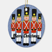 Weihnachtssoldat-Weihnachtsverzierung Keramik Ornament (Links)