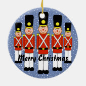 Weihnachtssoldat-Weihnachtsverzierung Keramik Ornament (Hinten)