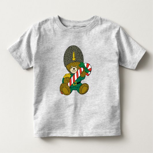 Weihnachtssoldaten Bear mit Candy Cane Kleinkind T-shirt (Vorderseite)