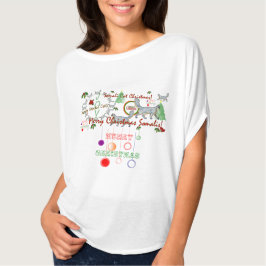 Weihnachtssomalische Katzen-Kreis-Spitze T-Shirt
