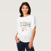 Weihnachtssomalische Katzen-Kreis-Spitze T-Shirt (Vorderseite Vollansicht)