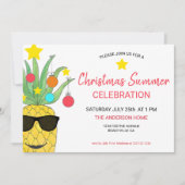 Weihnachtssommer Ananas-Party Einladung (Vorderseite)