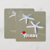 Weihnachtssommer Starfish Beach Weihnachtskarte (Vorne/Hinten)