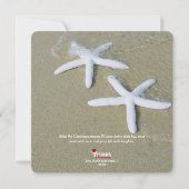 Weihnachtssommer Starfish Beach Weihnachtskarte (Rückseite)