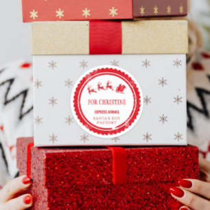 Weihnachtssonderlieferung Nordpol Briefmarke Runder Aufkleber