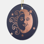 Weihnachtssonne-Liebe-Mondverzierung Keramikornament (Links)