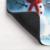 Weihnachtssonne mit Schneemann Mousepad (Ecke)