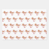 Weihnachtssortiment Roter Glitzer Geschenkpapier Set (Vorderseite 2)