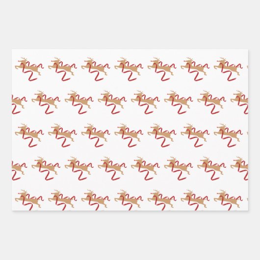 Weihnachtssortiment Roter Glitzer Geschenkpapier Set (Vorderseite 2)